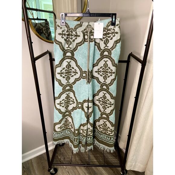 NEW Zimmermann Lyre Terry Towel Wide-Leg Pants size US 6 - Picture 2 of 7